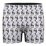 Cool Eminem's Face Pattern White Men's Boxer Briefs