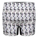 Cool Eminem's Face Pattern White Men's Boxer Briefs
