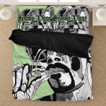 Cool Snoop Dogg Monochrome Art Light Green Bedding Set