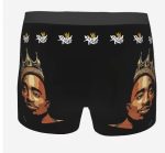 Crowned King 2Pac Makaveli Shakur Black Men's Boxer Briefs