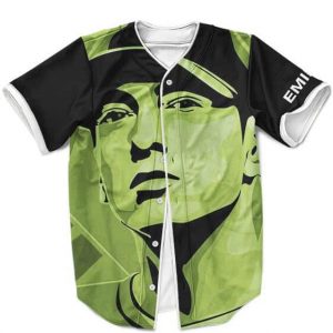 Detroit Rapper Eminem Light Green Baseball Uniform