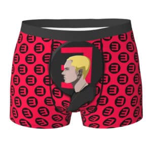 Eminem Face Art And Logo Pattern Torch Red Men's Underwear