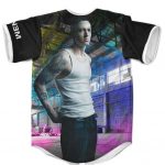 Eminem Rainbow Colours Background Baseball Uniform