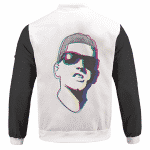 Eminem Rap God Trippy Glitch Head Artwork Varsity Jacket