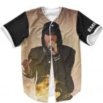Eminem Rapping Performance with Flame Baseball Shirt