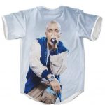 Eminem Slim Shady Minimalist Sky Blue Baseball Shirt