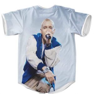 Eminem Slim Shady Minimalist Sky Blue Baseball Shirt
