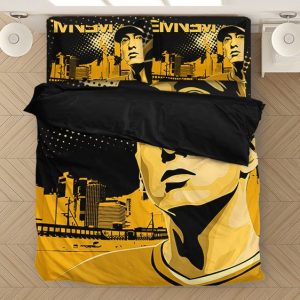 Epic Detroit City Background Eminem Yellow Bedclothes