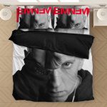 Fierce Eminem's Devil Horns Hand Sign Gray Bedclothes