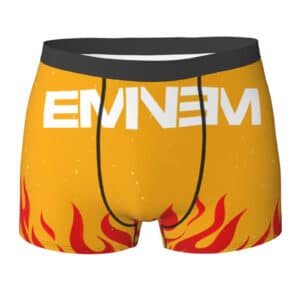 Fiery Eminem 8 Mile Logo Yellow Men's Boxer Briefs