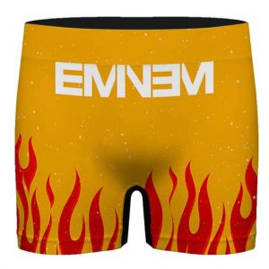 Fiery Eminem 8 Mile Logo Yellow Men's Boxer Briefs