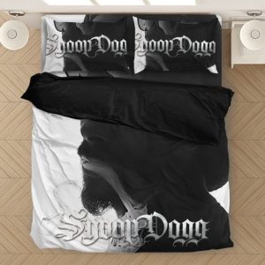 Gangsta Rapper Snoop Dogg Monochrome Art Bedding Set