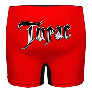 Gangsta Rapper Tupac Shakur Comic Art Red Men's Underwear