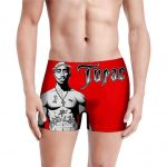 Gangsta Rapper Tupac Shakur Comic Art Red Men's Underwear