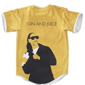 Gin and Juice Snoop Doggy Dogg Yellow Baseball Jersey