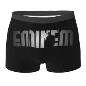 Gray Eminem Logo Minimalist Black Men's Boxer Shorts