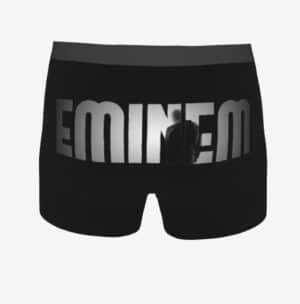 Gray Eminem Logo Minimalist Black Men's Boxer Shorts