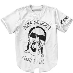 Higher and Higher Snoop Doggy Dogg White Baseball Jersey