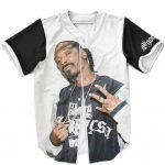 Hip Hop Rapper Snoop Dogg Peace Sign Baseball Jersey