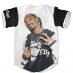 Hip Hop Rapper Snoop Dogg Peace Sign Baseball Jersey