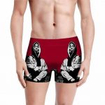Hip-Hop Rapper Tupac Makaveli Wearing Hoodie Red Men's Brief