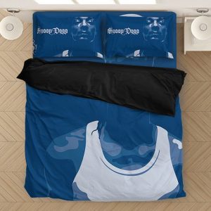 Iconic Snoop Doggy Dogg Blue Silhouette Bedding Set