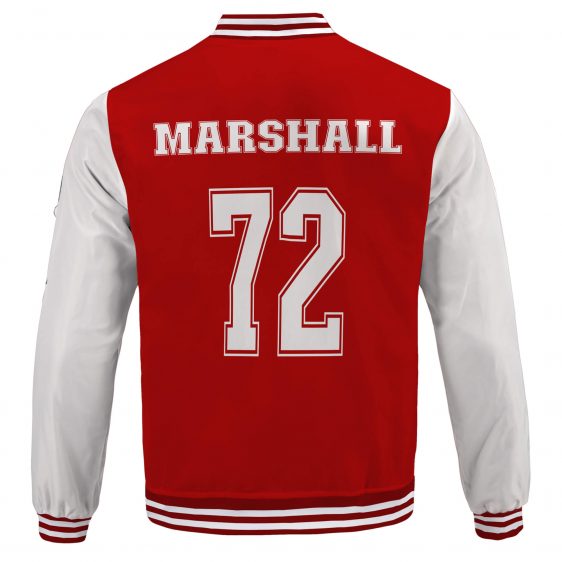 Marshall Mathers Eminem 72 Logo Awesome Red Varsity Jacket