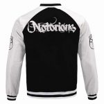 Notorious Biggie Smalls Head Outline Logo Varsity Jacket