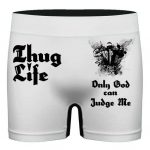Only God Can Judge Me Thug Life 2Pac Shakur Men's Boxers