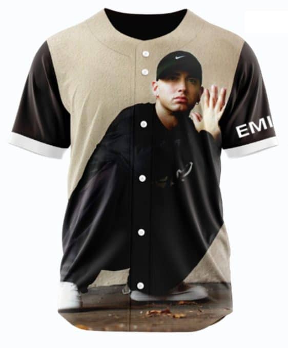Rap Icon Eminem Realistic Image Cool Baseball Jersey