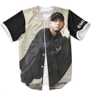 Rap Icon Eminem Realistic Image Cool Baseball Jersey