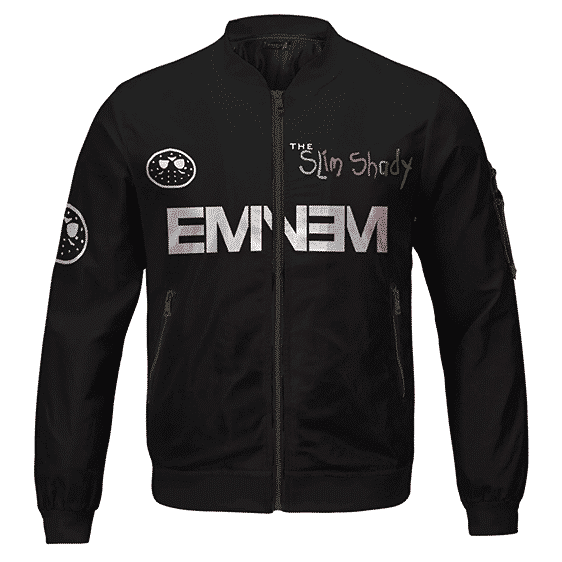 Rap Icon Eminem The Slim Shady Awesome Black Bomber Jacket