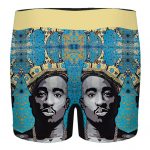 Rap Legend Crowned Tupac Shakur Artwork Stylish Men's Boxers