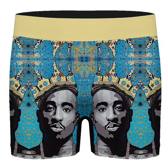 Rap Legend Crowned Tupac Shakur Artwork Stylish Men’s Boxers - Rappers ...