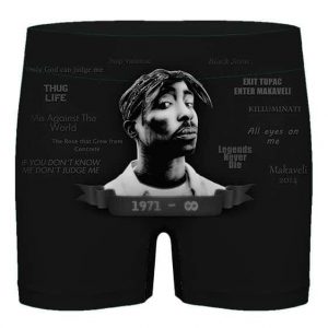 Rap Legend Tupac Shakur Songs Tribute Art Men's Boxer Briefs
