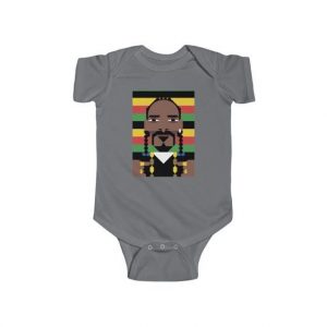 Rasta Colors Snoop Dogg Awesome Geometric Art Baby Romper