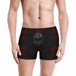 Skull Typographic Eminem Song Lyrics Men's Boxer Shorts