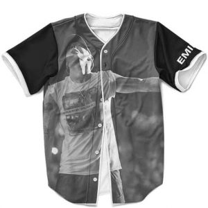 Slim Shady American Rapper Gray Eminem Baseball Shirt