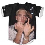 Slim Shady Double Middle Finger Eminem Baseball Jersey