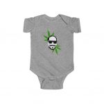 Smiling Snoop Dogg Weed Background Minimalistic Baby Onesie