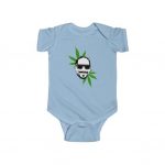 Smiling Snoop Dogg Weed Background Minimalistic Baby Onesie