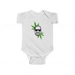 Smiling Snoop Dogg Weed Background Minimalistic Baby Onesie