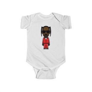 Snoop Dogg Cartoon In Tracksuit Awesome Baby Bodysuit