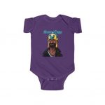 Snoop Dogg High as a Kite Fish Hat Funny Artwork Baby Romper
