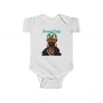 Snoop Dogg High as a Kite Fish Hat Funny Artwork Baby Romper
