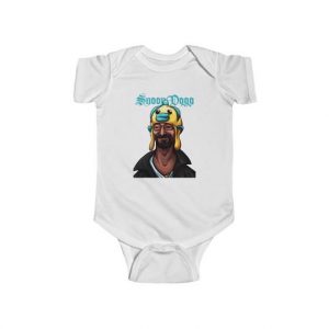 Snoop Dogg High as a Kite Fish Hat Funny Artwork Baby Romper
