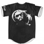 Snoop Dogg Smoking Joint French Inhale Black Baseball Jersey