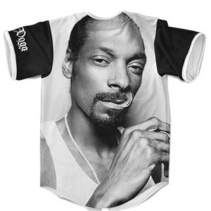 Snoop Dogg Smoking Joint Marijuana Gray Baseball Shirt