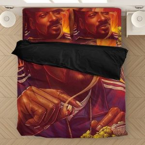 Snoop Dogg Smoking Marijuana Kush Fan Art Bedclothes