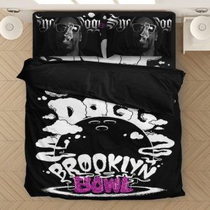 Snoop Dogg Smoking Weed Brooklyn Bowl Black Bedding Set